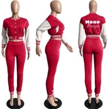 Two Piece Outfits For Women Jogging Suits Casual Sweatsuits - Red Size: S-2X