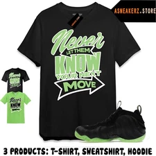 Shirt To Match Foamposite One Black Volt Sneaker Matching Your Next Move T-Shirt