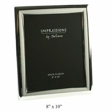 Silver Plated 8" X 10" Curved Edge Photo Frame