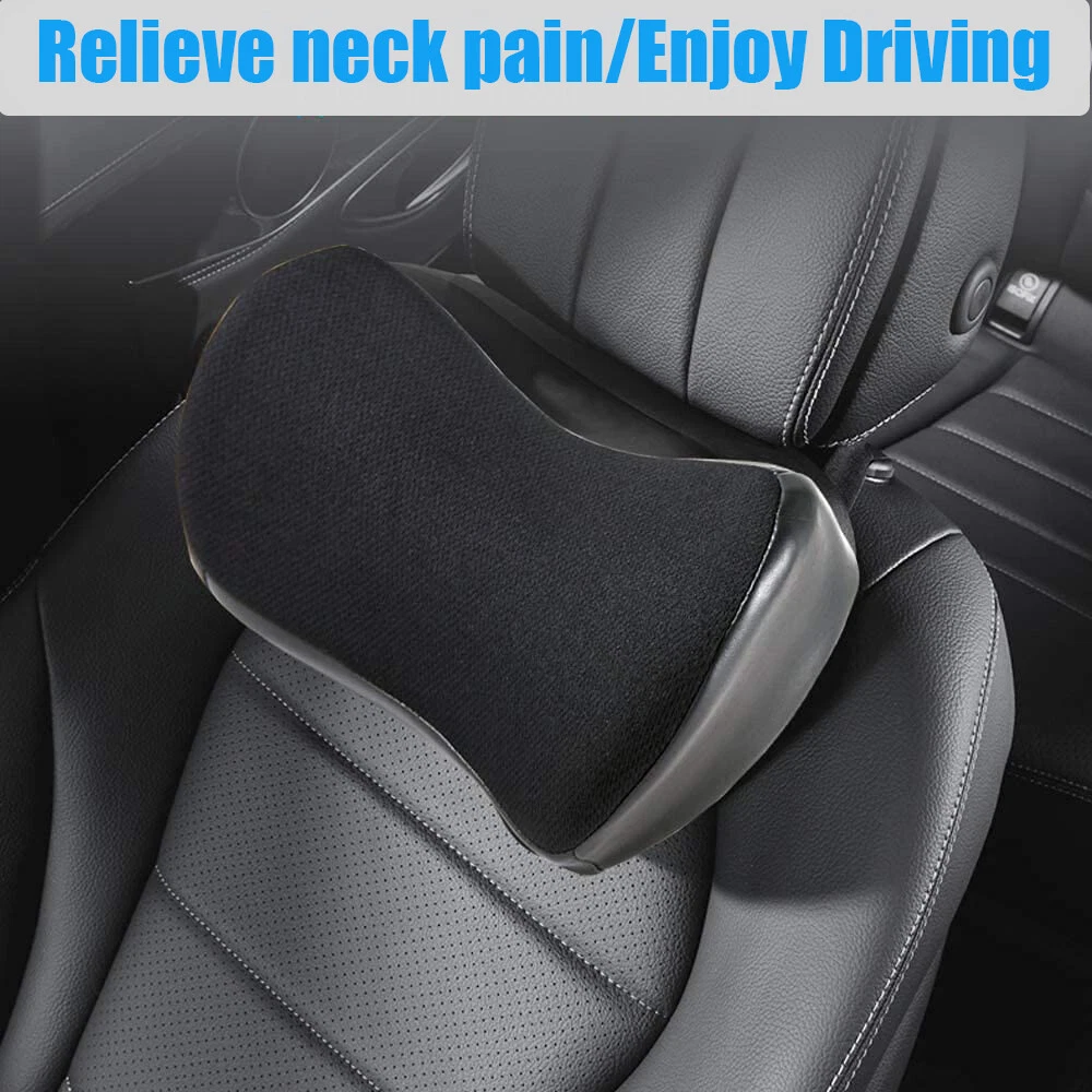 Ergonomic Car Seat Headrest & Lumbar Cushion, Car Neck Support and Lumbar  Pillow Memory Foam Adjustable Straps Comfortable Neck Back for Car Seats