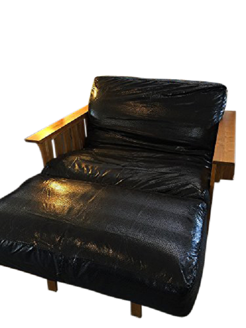 OctoRose Customize Size Faux Leather Futon Cover Sofa Bed Cushion