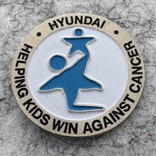 Hyundai Motor Company Automotive Car Helping Kids Win Cancer Lapel Pin Vintage