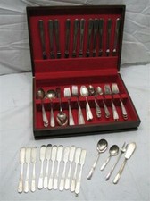 Holmes  Edwards Inlaid Youth Silverplate Flatware Set 74 pcs w/Box E
