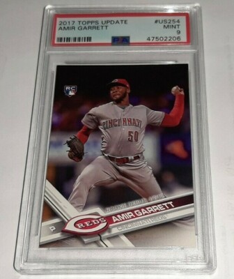 2017 Topps Update #US254 Amir Garrett Rookie Card RC Graded PSA 9 MInt
