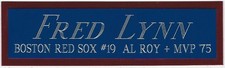 FRED LYNN RED SOX NAMEPLATE FOR AUTOGRAPHED SIGNED BASEBALL-BAT-JERSEY-PHOTO-CAP