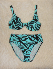 Vintage Venus Swimwear Two Piece Bikini Top C Moderate Fuller High Rise Bottom 8