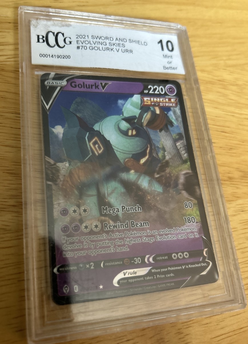 Pokémon TCG Golurk V Evolving Skies 070/203 Holo Ultra Rare BCCG