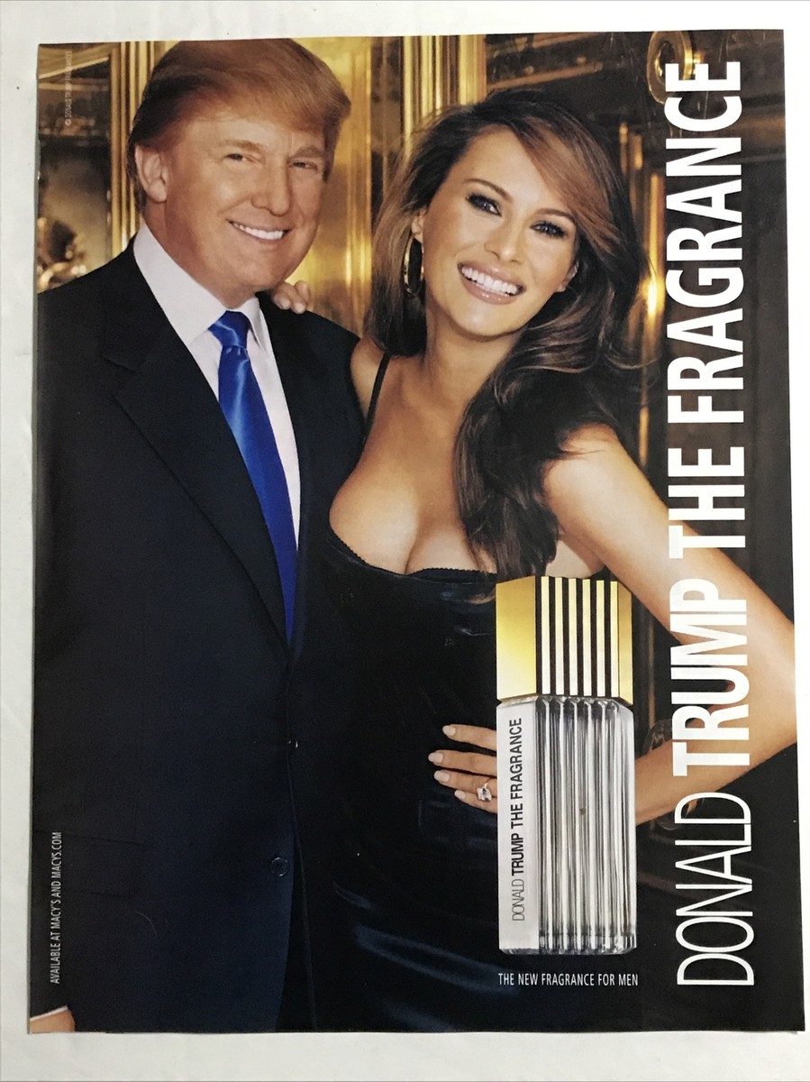 VTG 2004 Donald Trump Melania: The Fragrance For Men Orig Print Ad