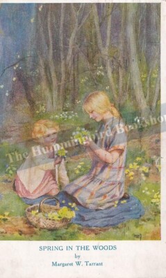 Frühling im Wald The Medici Society Ltd unbenutzte Postkarte gestempelt 1942