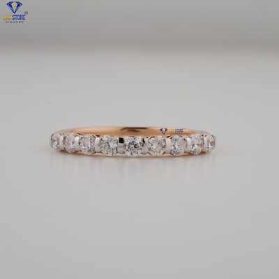 0.70 TCW Round Brilliant Cut Labgrown Diamond Ring 925 silver Labstone