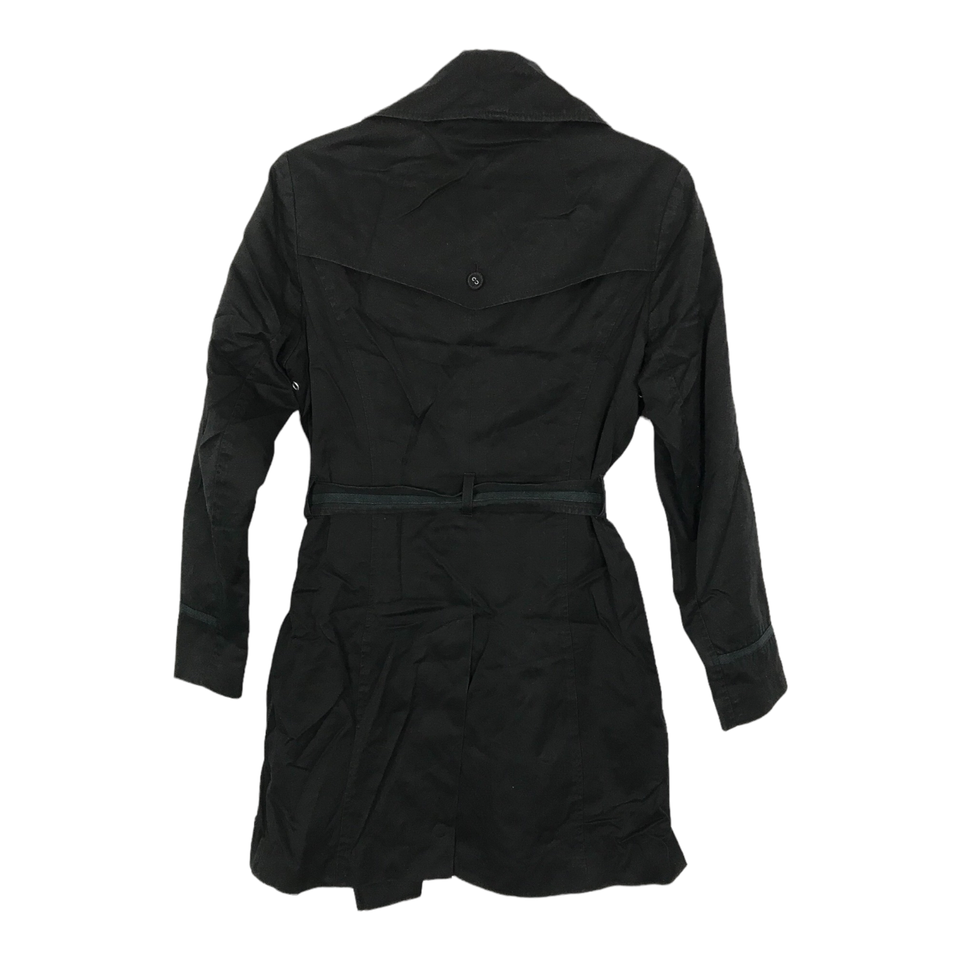 Next Jacket Mac Black Size 10 EUR 38 Lined Belted Double Breasted Lined