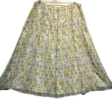 Nwot TALBOTS petites abstract A-line line soft 100 silk SKIRT 8 Free shipping