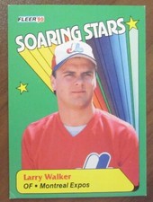 1990 FLEER HOF LARRY WALKER SOARING STARS 