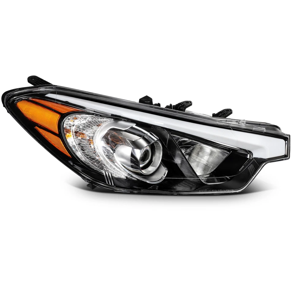 Pair Headlights Assembly For 2014-2016 Kia Forte Black Housing - Imagem 4 de 4