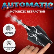 Spider Web Shooter 2.0 Upgrade Amazing Spider Launcher Costume Glove Kid Cosplay