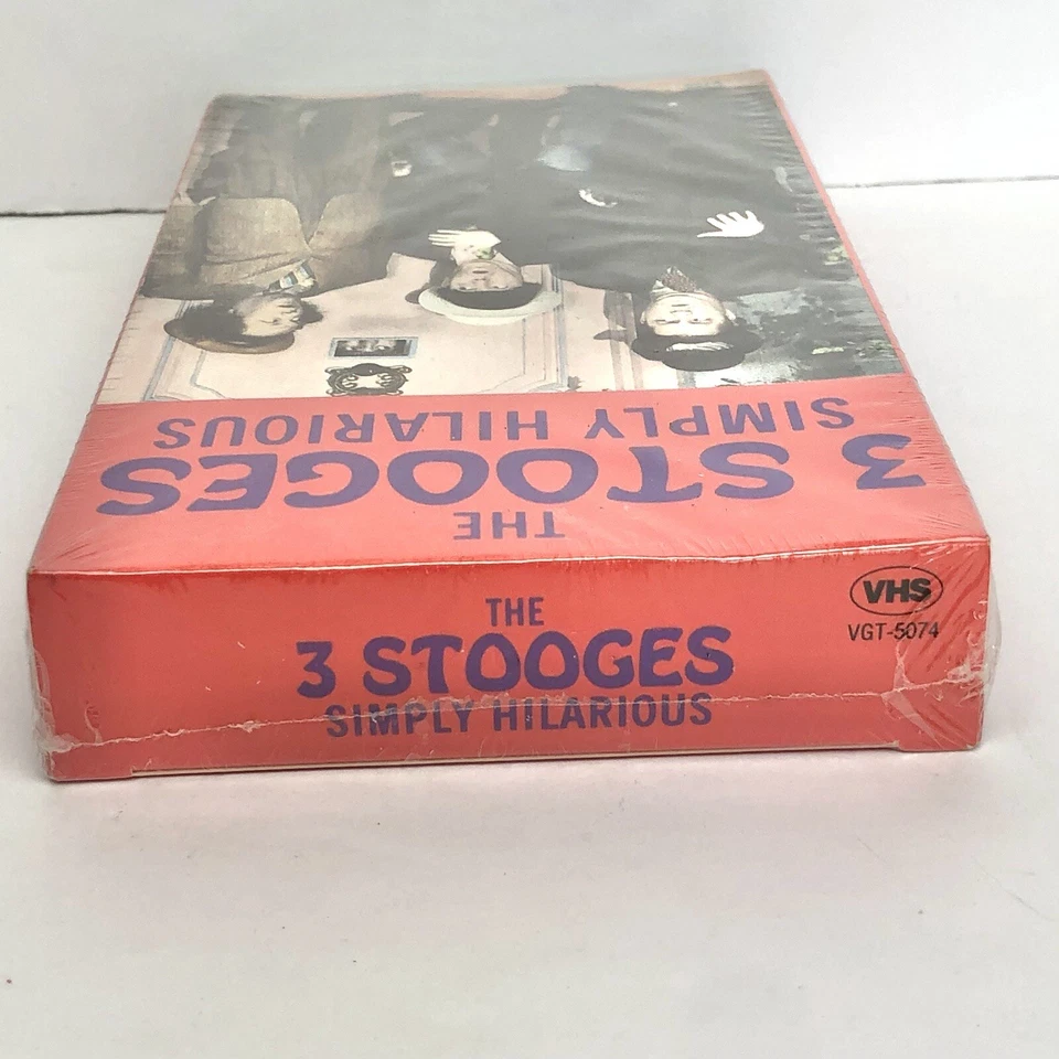 The 3 Stooges Simply Hilarious VHS 1985 Black White Good times Home Video SEALED - Image 3 of 4