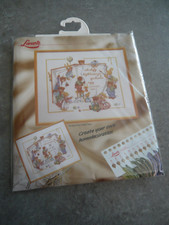 KIT POINT DE CROIX  LANARTE - ABECEDAIRE OURS - Dim: 60 X 50 CM -