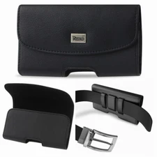 Reiko Horizontal Leather Pouch Case Holster For Samsung Galaxy S Series & Note 