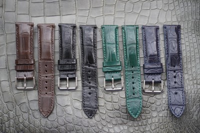 18mm/16mm Genuine Crocodile Skin Leather Watch Strap Band Quick Release Handmade