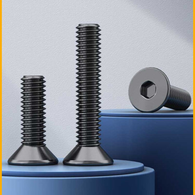 M3 M4 M5 COUNTERSUNK HIGH TENSILE SOCKET SCREW ALLEN KEY BLACK BOLTS DIN7991