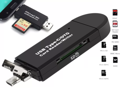 5 In 1 USB OTG Type C/ USB/ Micro USB/ SD TF Memory Card Reader - Foto 3