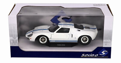 Ford GT40 MKI White Blue Stripes 1968 Solido S1803002 1:18