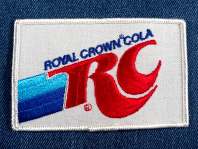 NOS 70s Vintage RC Cola Logo 4'' Patch Royal Crown Soda Pop Soft Drink Hat Jacket