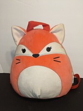 Squishmallows Fifi the Fox Plush Mini Backpack 12" Orange Red 2022