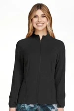 Avia SoftSculpt Zip-Up Nylon Core Athletic Jacket Black- Workout Jogging Running