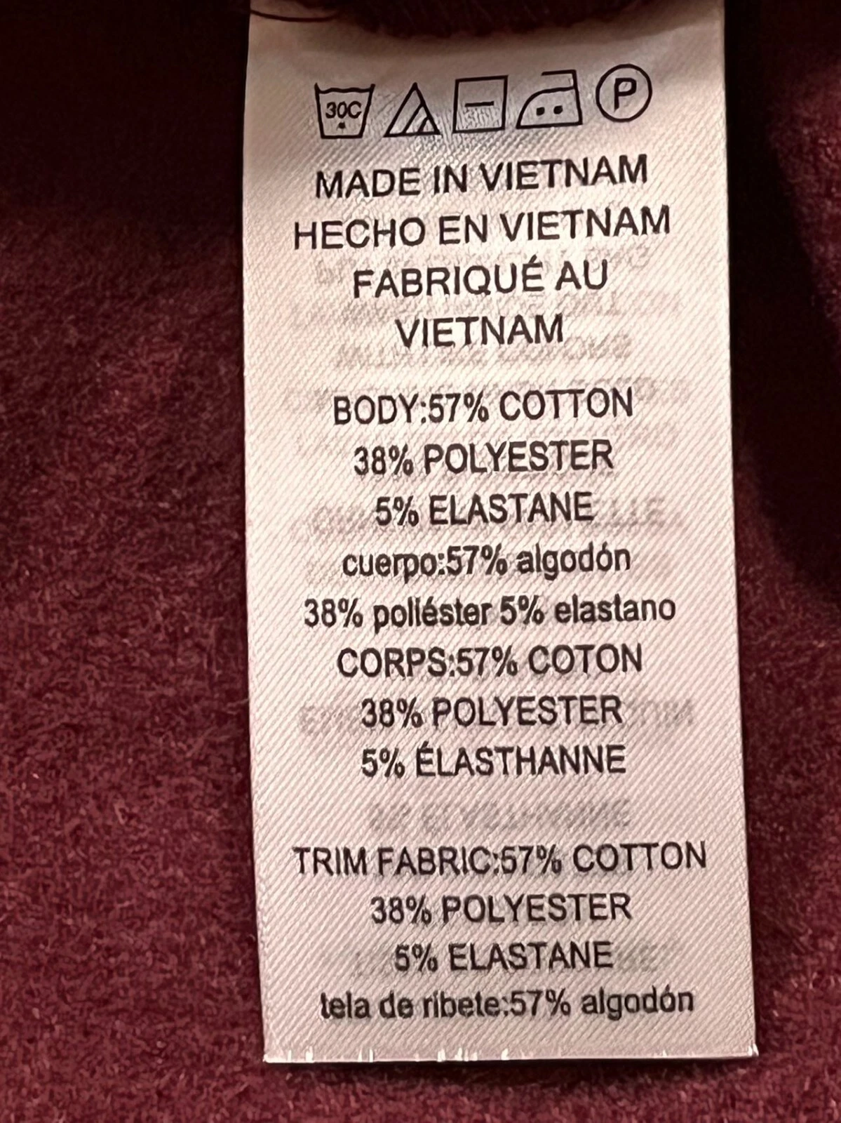 Nuovo! Felpa con cappuccio Michael Kors donna S Merlot paillettes oro logo MK manica lunga prezzo al dettaglio consigliato $98