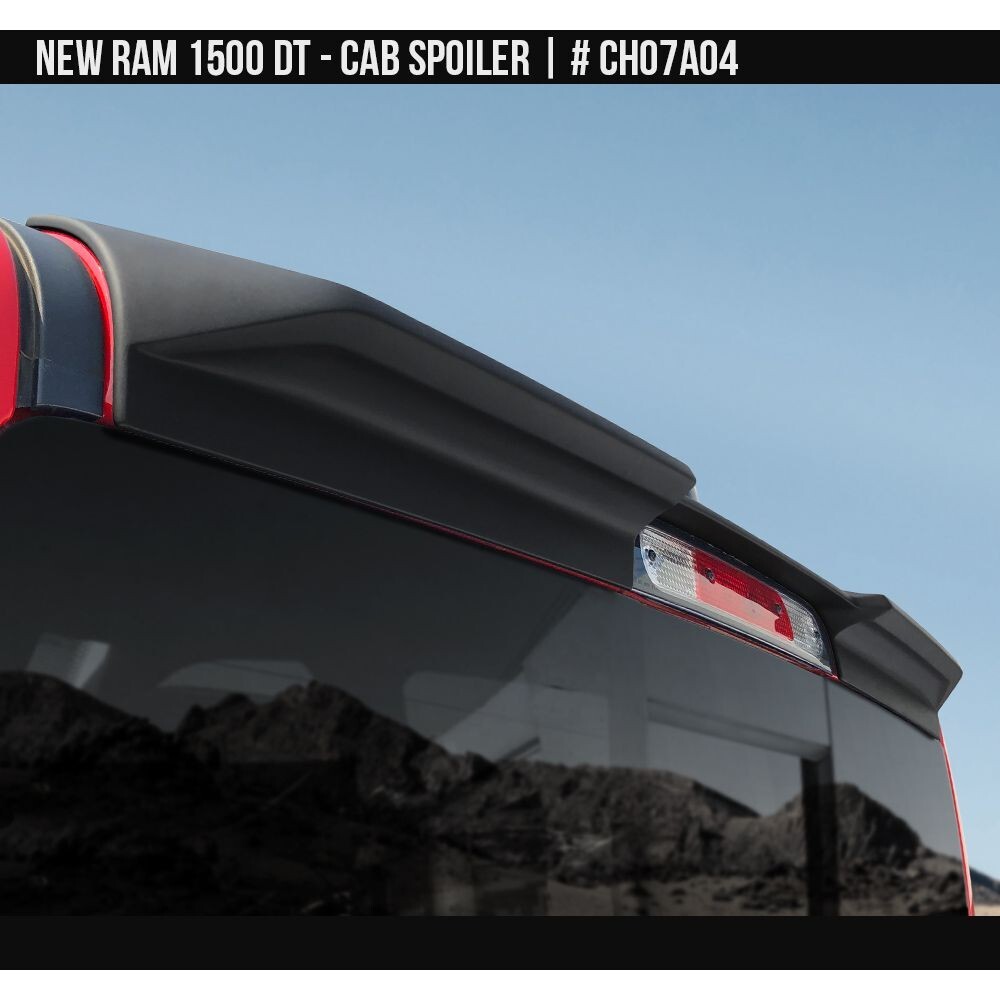 Fits 19-25 Ram 1500 Air Design Roof Rear Cab Lip Spoiler Satin