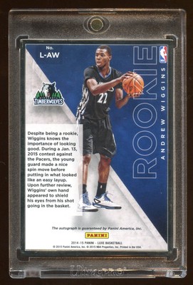 ANDREW WIGGINS LUXE RC AUTO #D 01/25 SILVER FRAME AUTOGRAPH RC 