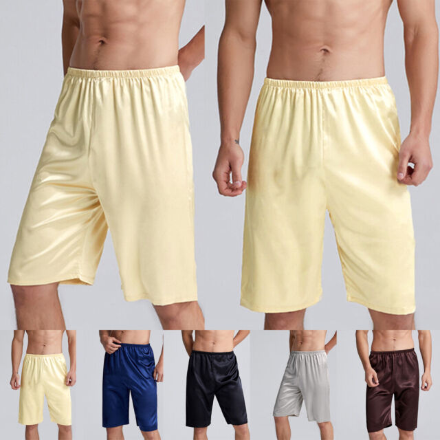 Satin Silk Shorts Short Baggy Pants Home Pyjamas Nightwear Men Bottoms ...