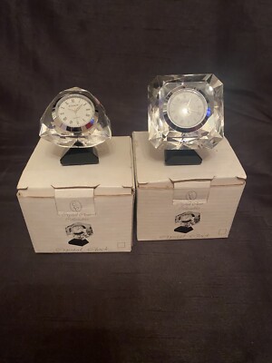 Zwei Leonardo glasklare Sammler Uhrenuhr nie benutzt Original Box