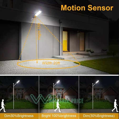 9900000000LM Luz Led Solar Lampara Exterior Luces Focos Solares De Calle Sensor - Picture 12 of 17