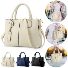 Large Women Leather Handbag Shoulder Messenger Crossbody Tote Bags Purse Satchel