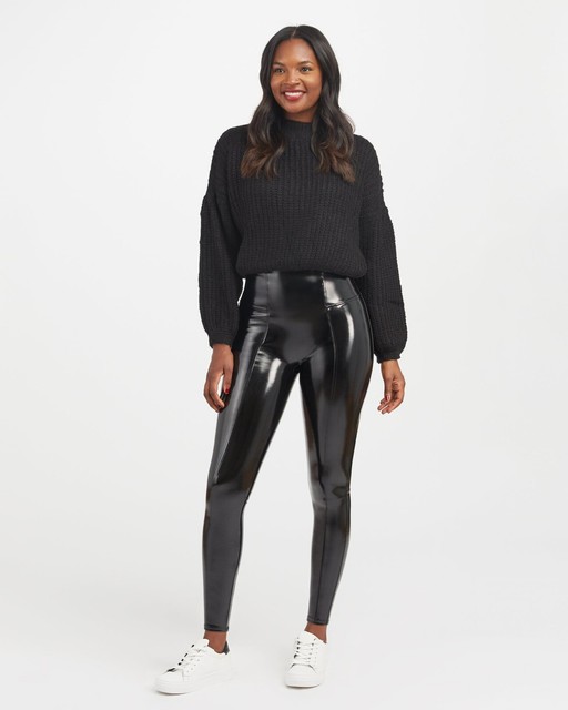 SPANX FAUX PATENT LEATHER Leggings 