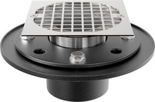PROFLO PF42947SQ Cast Iron Square Shower Drain 2" IPS Connection - Chrome