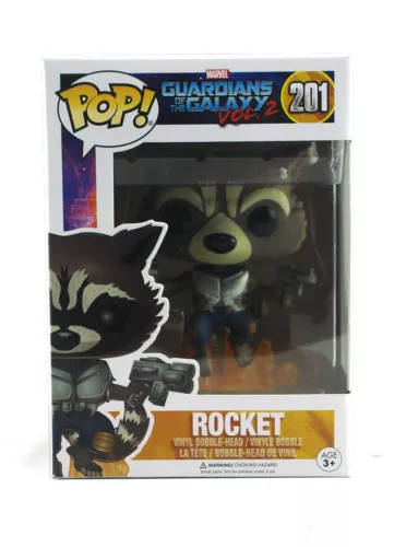 Figura Vinilo Funko Pop Rocket #201 Guardianes de la Galaxia Vol 2 Marvel Nueva
