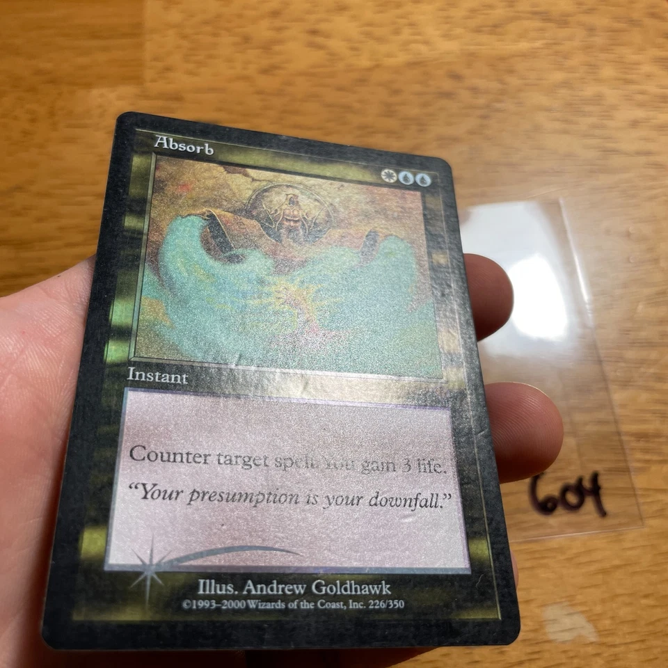 ☀️💧💧 Absorb - Vintage - FOIL - INV - Invasion - MTG - See pics for cond - 604 - Image 3 of 4