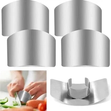 Stainless Steel Finger Guard Protector for Safe Slicing Cutting Chopping Kitchen