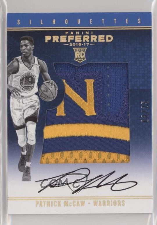 2016 Panini Preferred Silhouettes Prime 3/25 Patrick McCaw #3 Rookie Auto RC 2ct