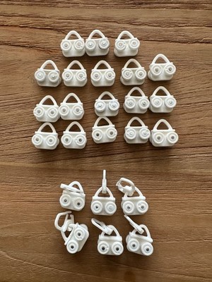 IKEA VIDGA Gardinengleiter mit Rollen 14 Stück mit 6 Haken