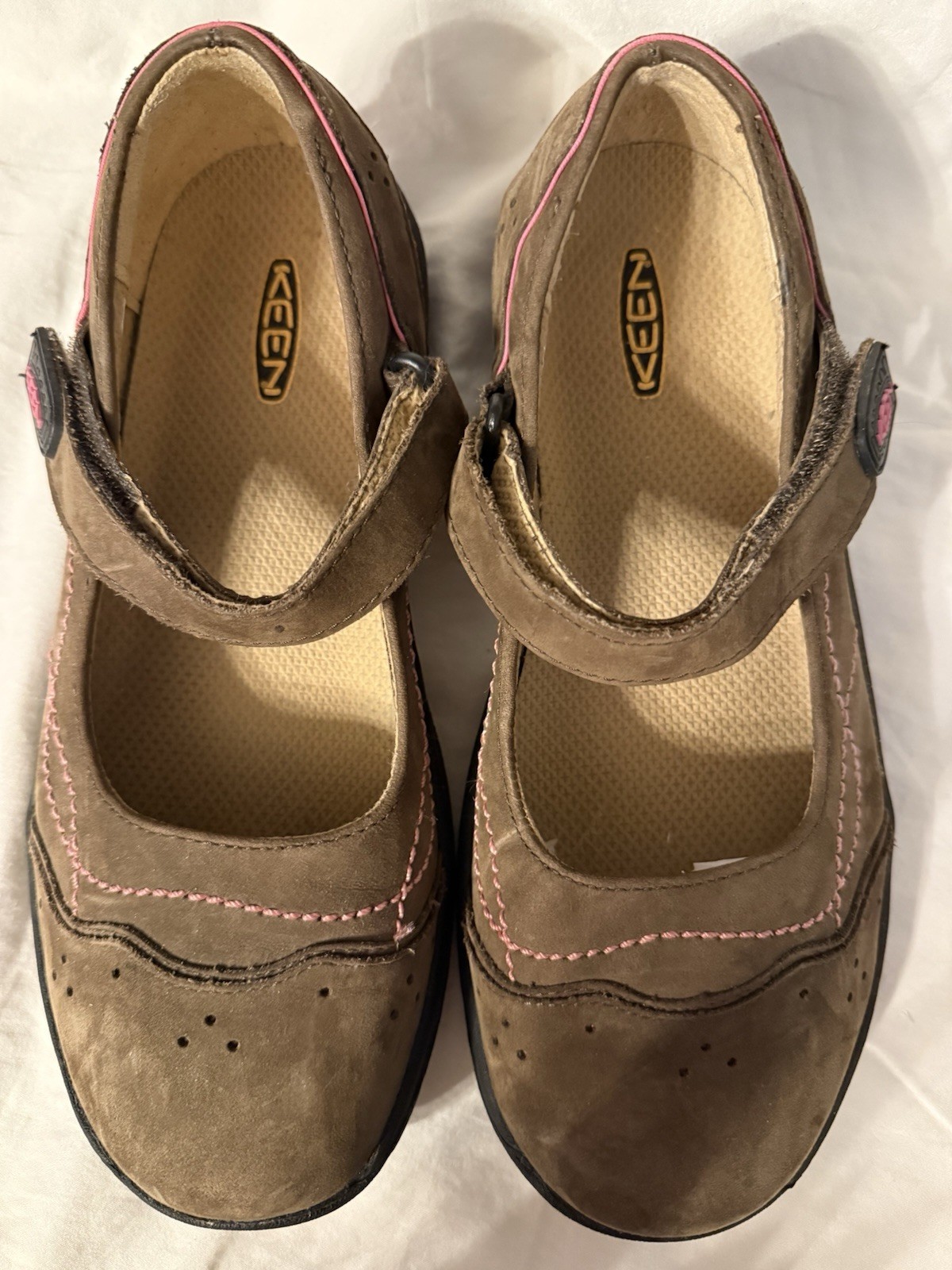 Keen scarpe donna Mary Jane in pelle marrone taglia EU 39 US 8