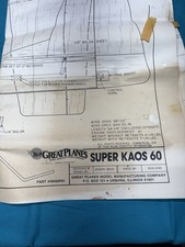 Vintage Great Planes Super Kaos 60 RC Airplane Plans - Joe Bridi Design