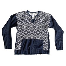 NSF Made in USA Cotton Geometric Print Tunic Top Women Size L