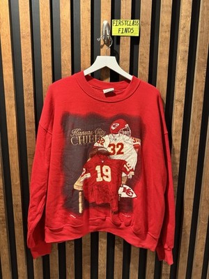 VINTAGE 90s Nutmeg Kansas City Chiefs NFL Football Crewneck Sweatshirt Size XL