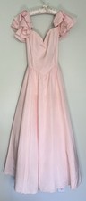 Vtg Jessica McClintock For Gunne Sax 80s Prom Dress Size 13 Tulle Lined Pink