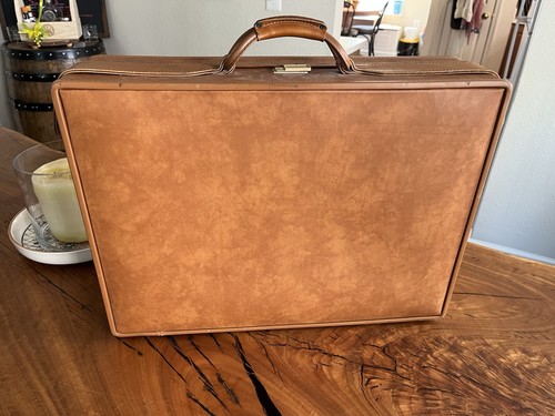 Hartmann Belting Leather Suitcase Vintage Travel Luggage Brown 26"x19"x8"