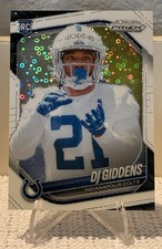 2025 Panini Prizm DJ Giddens #383 White Disco Prizm RC - Colts Rookie - SP